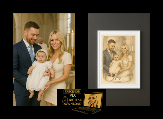 Artists style sketch drawing - Colour - Digital Download