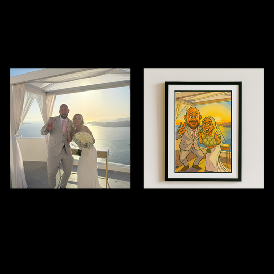 Classic caricature Style - Framed print