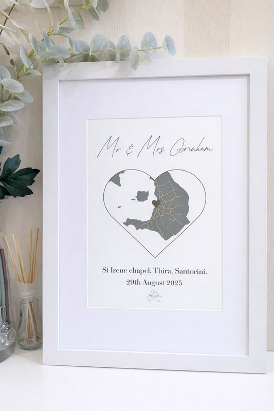 Personalised Wedding/Occasion Map Print
