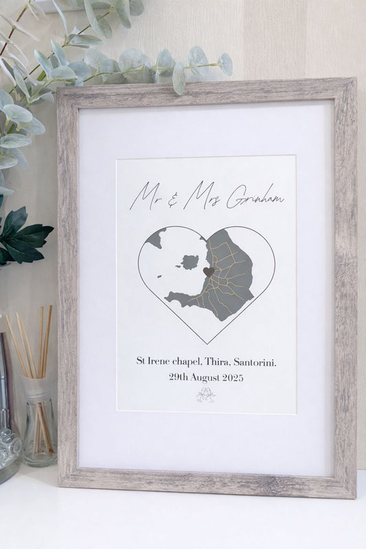 Personalised Wedding/Occasion Map Print
